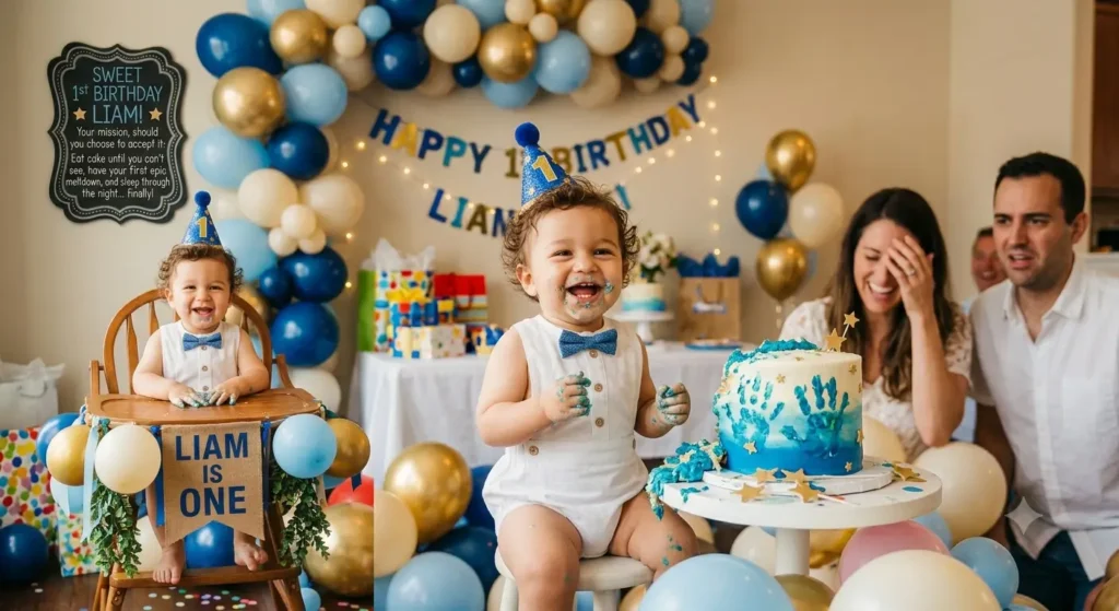 Funny & Cute 1st Birthday Wishes for Baby Boy😂 