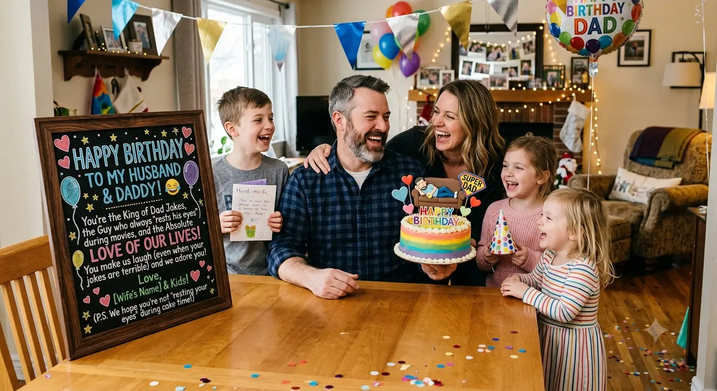 Funny Heart Touching Birthday Wishes for Husband and Father😂