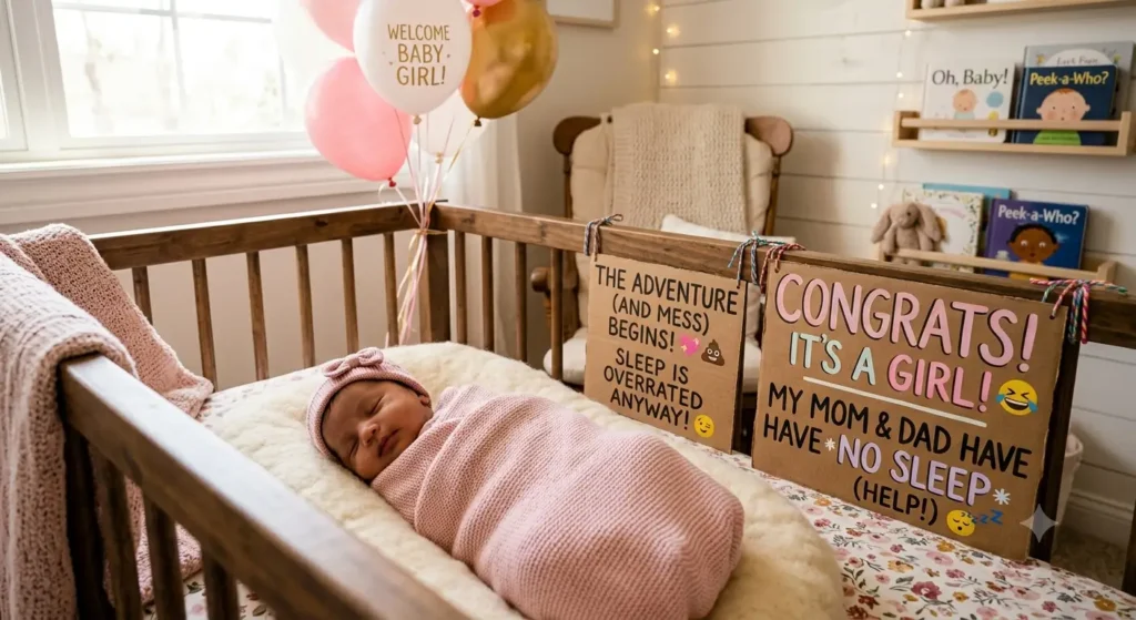 Funny New Baby Girl Wishes😂 