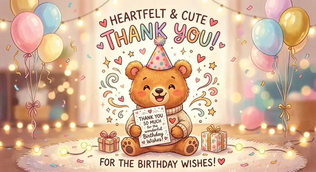 Heartfelt Cute Thank You for the Birthday Wishes❤️ 