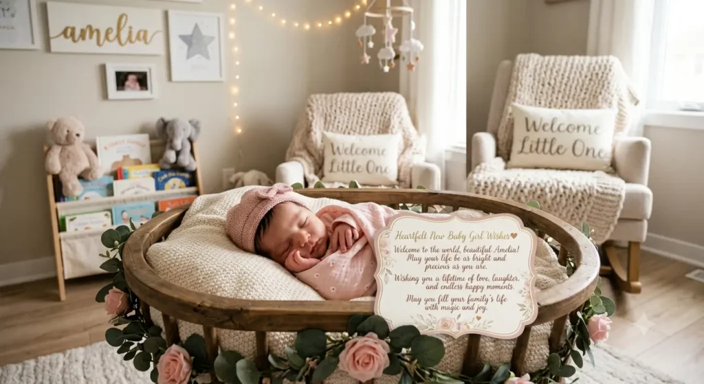 Heartfelt New Baby Girl Wishes❤️ 